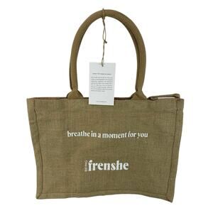 The Little Market Jute Straw Canvas Lined Bag Frenshe Tote Bag